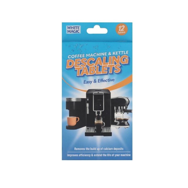 White Magic Coffee Machine Descaler Tablets 12 Pack