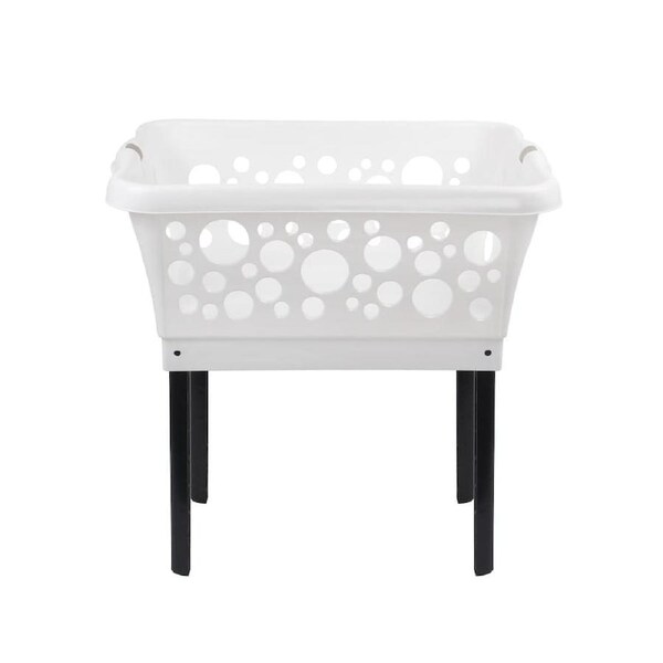 White Magic Laundry Basket On Legs