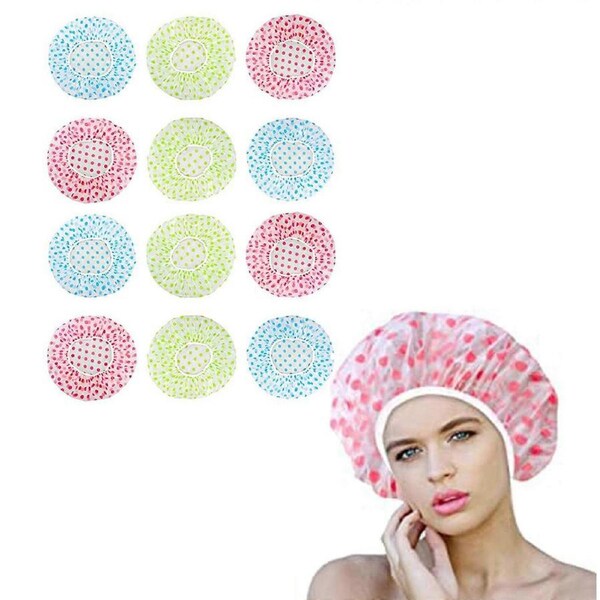 Reusable Shower Cap 6-Piece Shower Cap Shower Cap Elastic Shower Cap