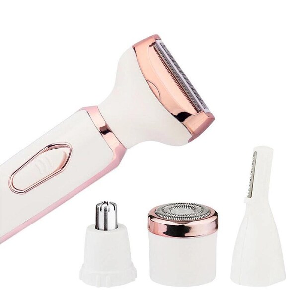 Rechargeable Painless Razor Bikini Trimmer 4 in 1 Cordless Electric White Shaver