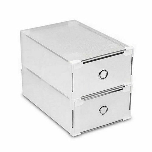 Clear Shoe Boxes Stackable Storage Drawer Foldable Shoe Case Home Wardrobe - 6 to 20pcs 20x