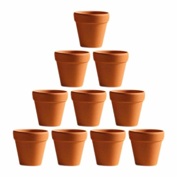 Mini Terracotta Clay Pots Flower Pots Cactus Nursery Planter Succulent Pots - 10pcs 4.5 x 4cm