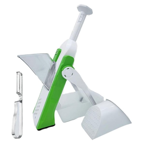 Vegetable Slicer Multifunctional Kitchen Chopping Artifact Food Chopper - 4 in 1 Green