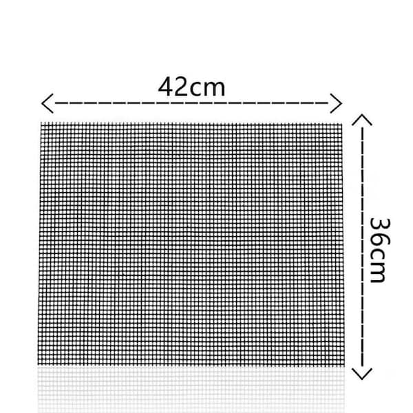 Landen BBQ Mesh Grill Mat Non-Stick Liner Cooking Barbecue Sheet Wire Baking Pad 36 x 42cm