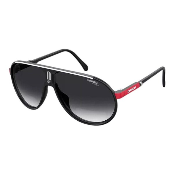 Carrera CHAMPION/N 0OIT/9O Unisex Sunglasses Black Red Grey Lens 62mm Pilot Style