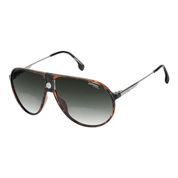 Carrera 1034/S 0086/9K Unisex Sunglasses Havana Green Lens 63mm Pilot Style