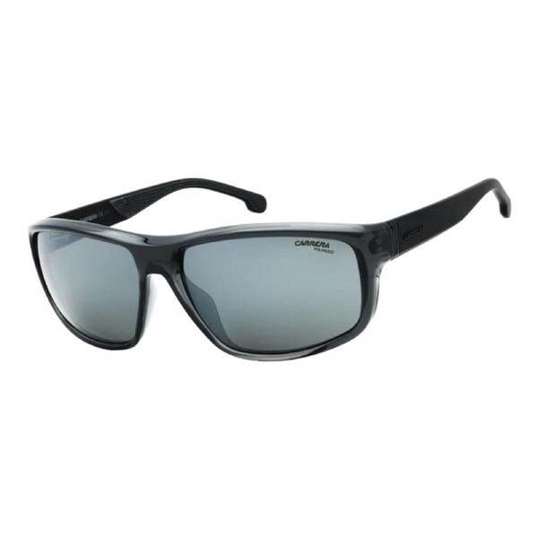 Carrera 8038/S Mens Sunglasses Grey Polarised Mirror Lens 63mm Rectangular