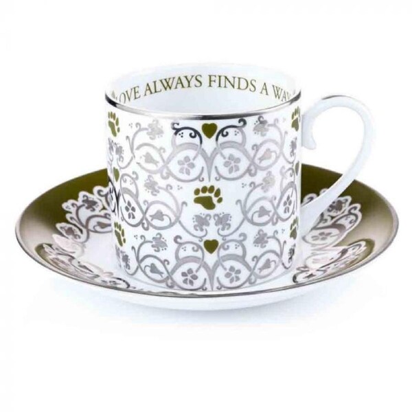 English Ladies Charlie Bear - Labyrinth Love Always Finds A Way Cup & Saucer Set