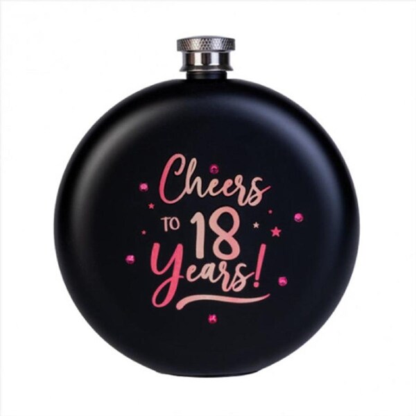Round Flask Rose Gold 18