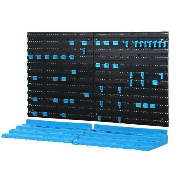 Giantz Storage Bin Rack Wall Mounted Tools Shelving Workshop Garage Storage Part Model 07: 54 Parts Wall Mount