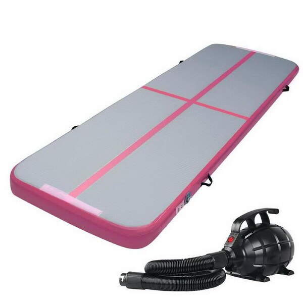 Everfit 3M Air Track Inflatable Airtrack Tumbling Mat Pump Floor Gymnastics 3M Pink Air Track & Pump
