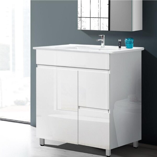 400/600/750/900mm Cefito Vanity Unit Bathroom Cabinet Wash Basin Sink Storage Neptune White / 750mm
