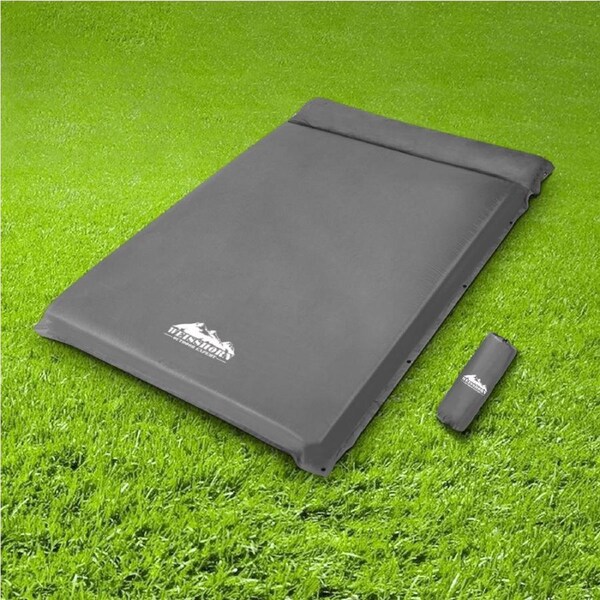 Weisshorn Self Inflating Mattress Camping Sleeping Mat Air Bed Pad Single Double Model 2 - Coffee