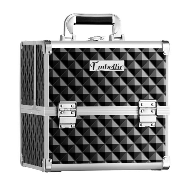 Makeup Case Beauty Cosmetic Travel Organiser Carry Storage Portable Box Embellir Model 5 - Golden Black