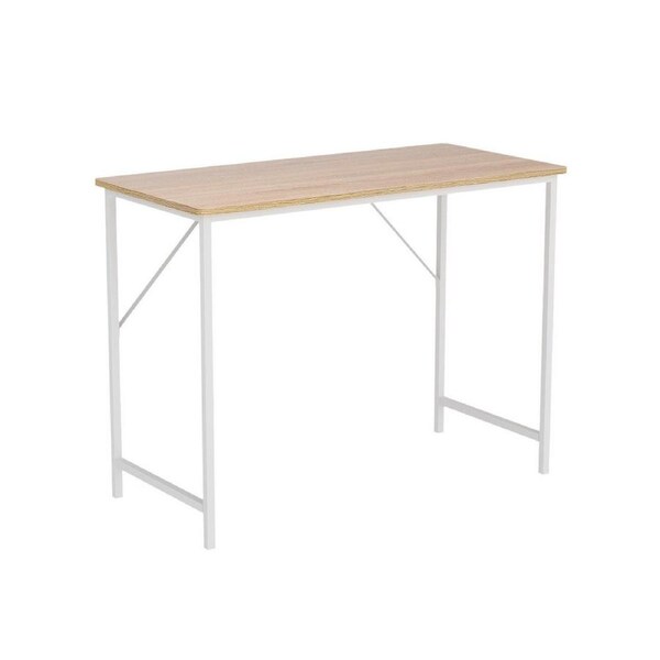 Artiss Computer Desk Office Study Desks Laptop Table Corner Student Desk Metal Oak White - Sund