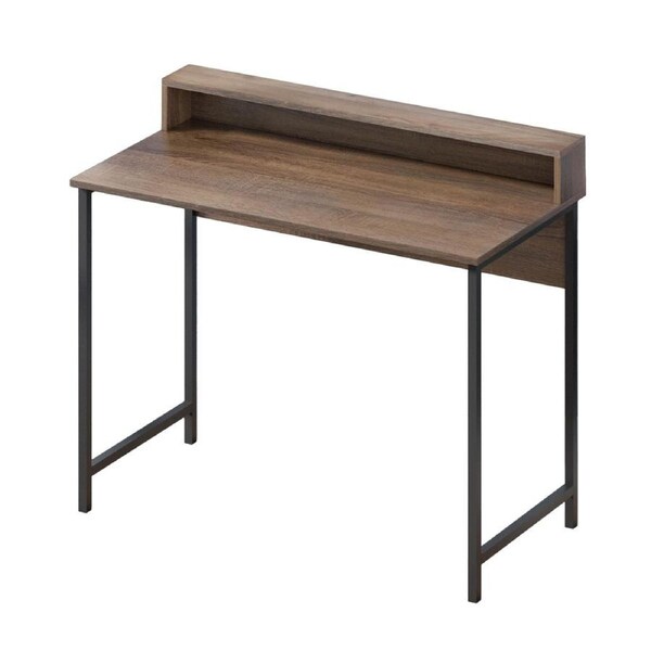 Artiss Computer Desk Office Study Desks Laptop Table Corner Student Desk Metal Oak Black - Kerr