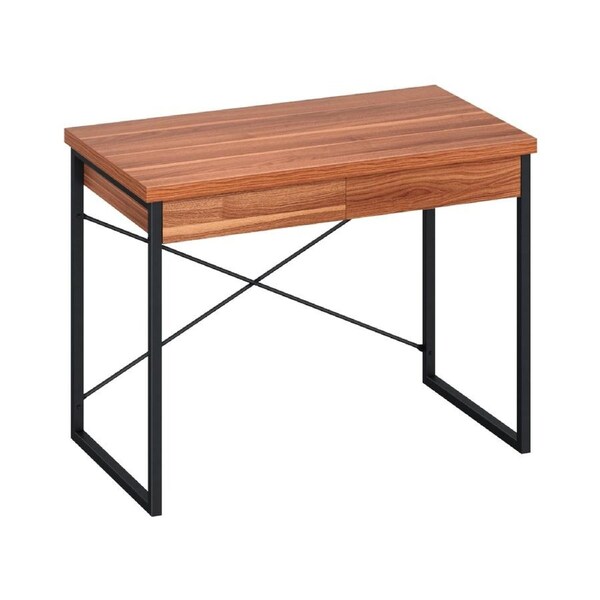 Artiss Computer Desk Office Study Desks Laptop Table Corner Student Desk Metal Walnut - Karl