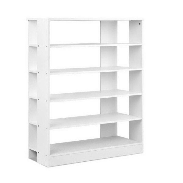 Artiss Shoe Rack Cabinet Shoes Storage Shelf Organiser Black White Stand Drawer Model 2 / White