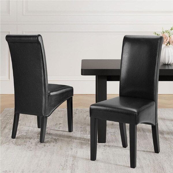 Artiss Dining Chairs French Provincial Kitchen Chair Fabric Leather Wood X2 Danson Dining Chair x2