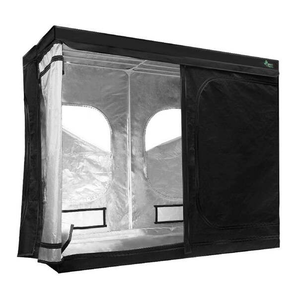 15 Sizes Green Fingers Grow Tent Kits Hydroponic 600D Oxford Indoor Room Mylar 240x120x200cm-All Black