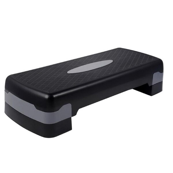 Everfit Aerobic Step Exercise Stepper Riser Workout Cardio Fitness Bench Gym Black - 3 Step Risers