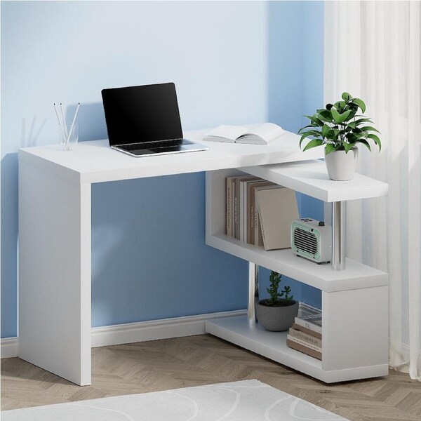 Artiss Corner Computer Desk Home Office Desks Study PC Laptop Table Shelves Rada