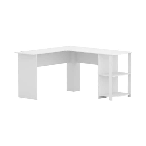 Artiss Corner Computer Desk Home Office Desks Study PC Laptop Table Shelves Ronald - White