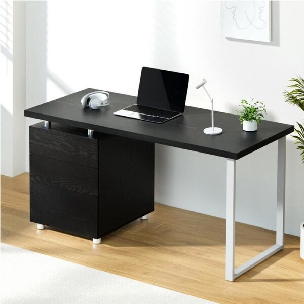 Artiss Computer Desk Drawer Black 140CM Model?7 White
