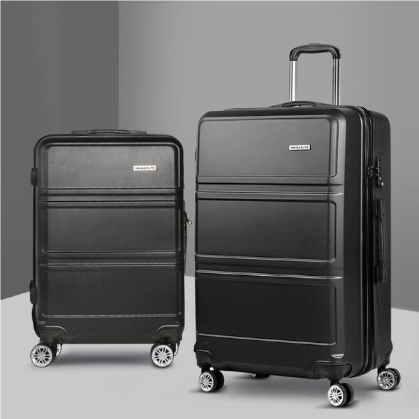 Wanderlite Luggage Set Suitcase Sets 1/2/3pc Carry On TSA Hard Case Lightweight White 2SET