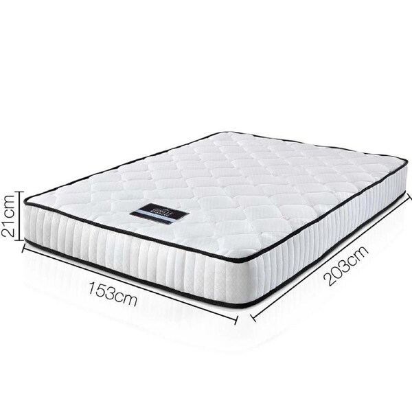 Giselle Mattress Queen Double King Single Pocket Spring Euro Tight Pillow Top 21cm Peyton - Queen