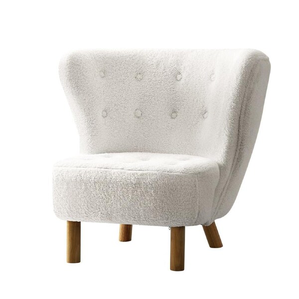 Artiss Armchair Lounge Accent Chair Armchairs Couch Chairs Sofa Bedroom Boucle White