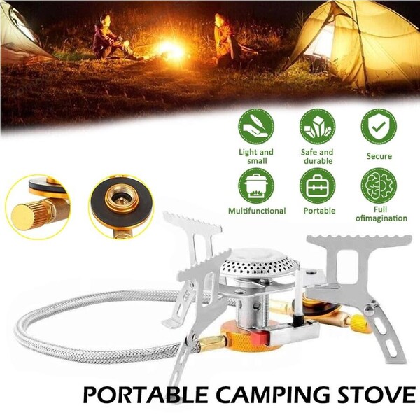 OZNALA Portable Compact Gas Burner Fishing Outdoor Cooking Camping Picnic Cook Stove
