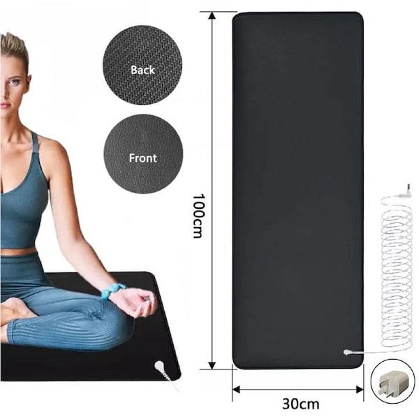 OZNALA 30*100cm Earthing Mat Kit Universal Grounding Mat EMF Shielding Therapy With AU Plug Cord