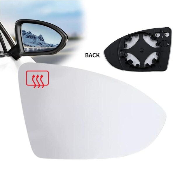 OZNALA Right Side Mirror Glass for VW GOLF MK7 MK7.5 2013-2018 With Heated Convex Base