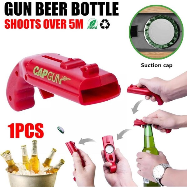 Meet the 51mm Beer Bottle Mortar, This is not your standard bottle opener., Drop your bottle into the tube like a real mortar round and watch as the cap is cleanly removed and launched clear