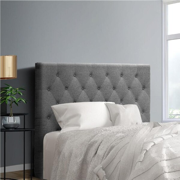 3 Models Artiss Bed Head Headboard Double/Queen/King/KS Size Fabric - Charcoal/Grey Cappi-King Single-Grey Fabric