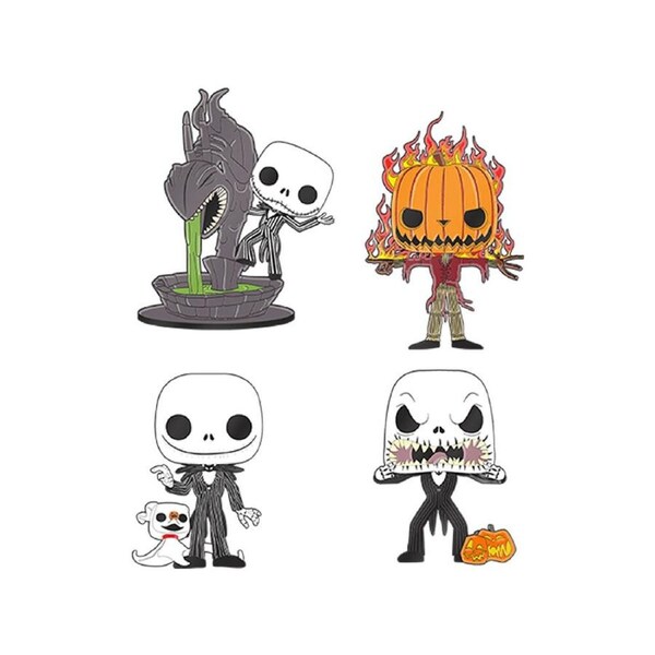 4pc The Nightmare Before Christmas This is Halloween Jack Enamel Pin Accessory