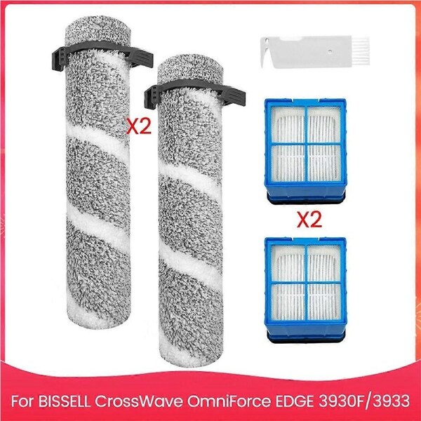 JOYBUY Brush Rolls & HEPA Filters Accessories Kit for CrossWave OmniForce EDGE, 3930F/3933 Cordless Vacuum Parts