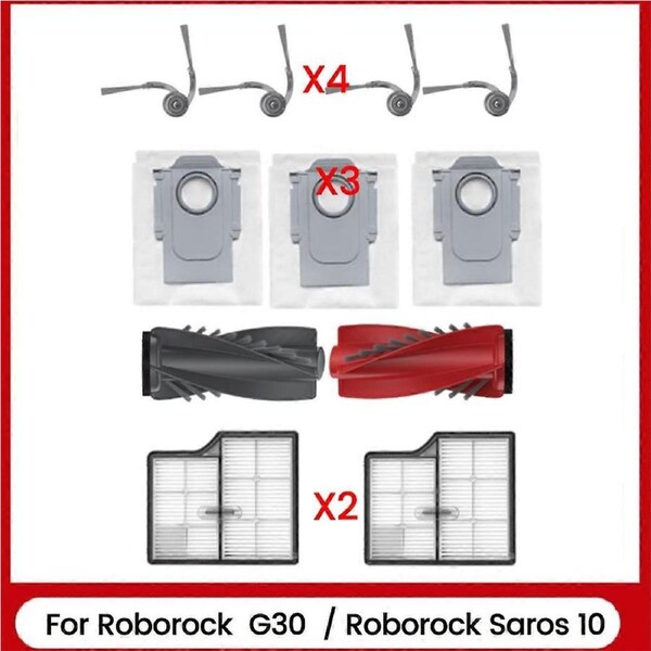 JOYBUY For Saros 10 / G30 Vacuum Cleaner Parts Main Side Brush Filter Dust Bags Replacement Parts