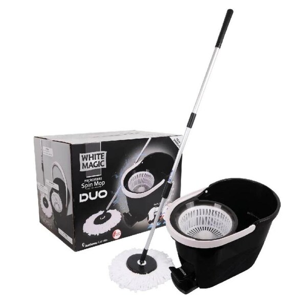 White Magic Spin Mop Duo w/ Bucket