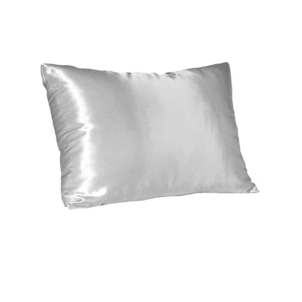 Bambury Satin Pillowcase Silver 48x73cm Soft Smooth Standard Size