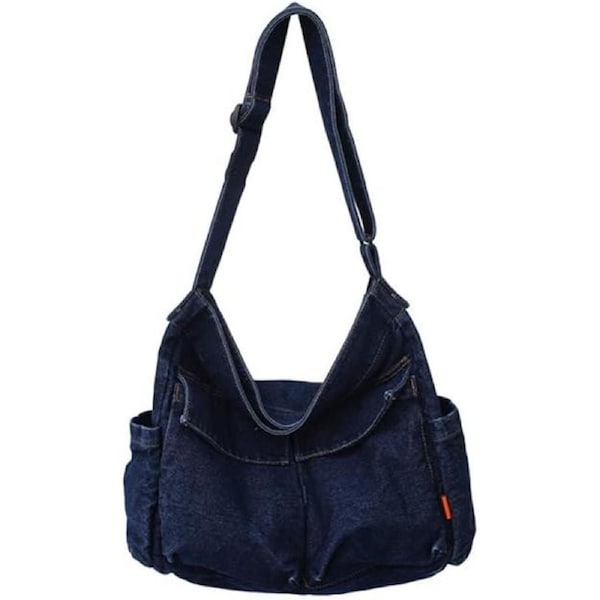 Canvas Men's Bags For Women, Soft Solid Denim Leisure Travel Bag Multiple Capacity