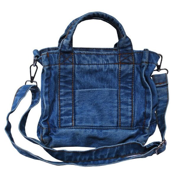 Denim bag casual style lightweight classic retro travel shopper shoulder bag