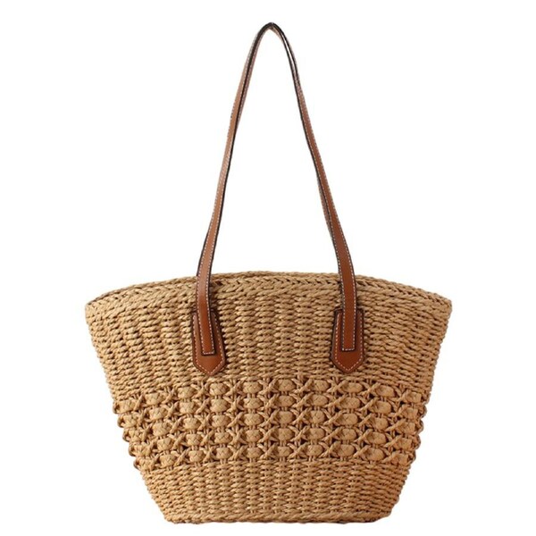 Women's Straw Hobo Bag Woven Shoulder Bag Large Totes Summer Travel Beach Bag Handmade Handbag