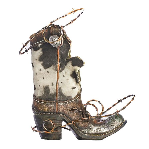 MDI Boot Wine Bottle Holder Rack Vintage/Retro Home Pub Bar Tabletop Decor