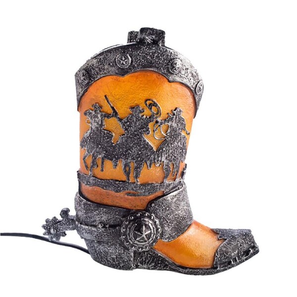 MDI Cowboy Table Lamp Night Light Vintage/Retro Kids/Children Bedside Decor Boot