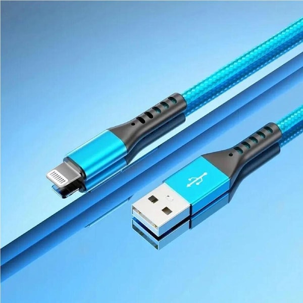 Blue MFi Certified USB Charging Type-C Lightning Cable For Apple iPhone 14 13
