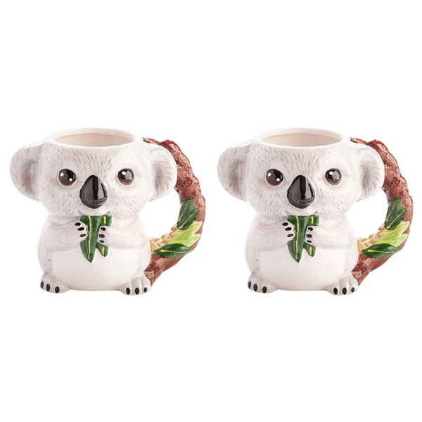 2PK Outback Mates Ceramic 3D Coffee Mug Tea/Milk Office Cup 165x123mm Koala