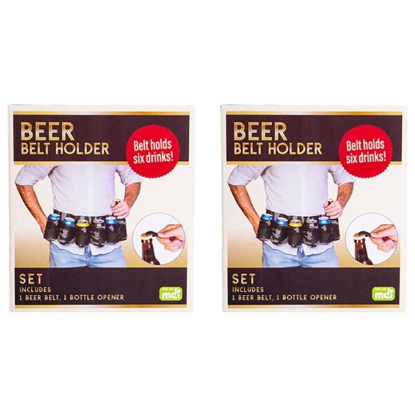 2PK MDI 6xBeer Belt Holder w/ Bottle Opener BBQ/Picnic Party Accessory Camo