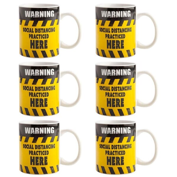 6PK MDI Ceramic Coffee Mug/Tea Cup Drinkware 115x95mm Social Distance Practice